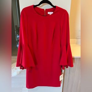 Red Calvin Klein dress size 8